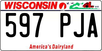WI license plate 597PJA