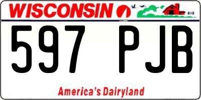 WI license plate 597PJB