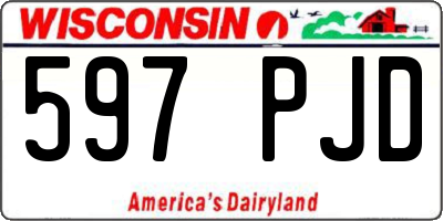 WI license plate 597PJD