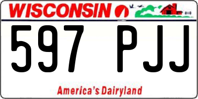 WI license plate 597PJJ