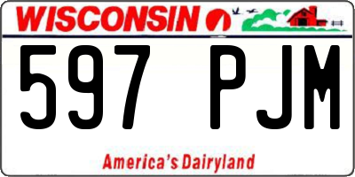 WI license plate 597PJM