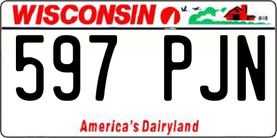 WI license plate 597PJN