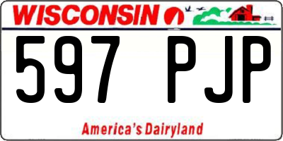 WI license plate 597PJP