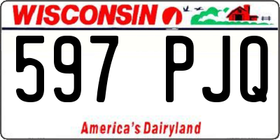 WI license plate 597PJQ