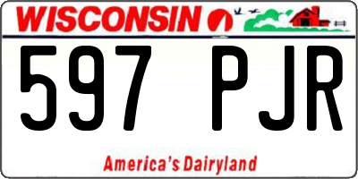 WI license plate 597PJR