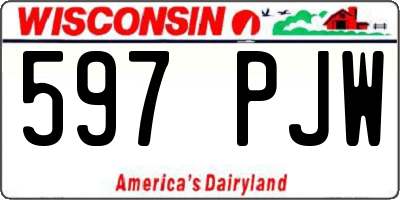 WI license plate 597PJW