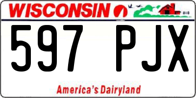 WI license plate 597PJX