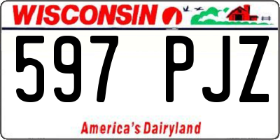 WI license plate 597PJZ