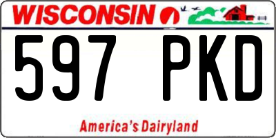 WI license plate 597PKD