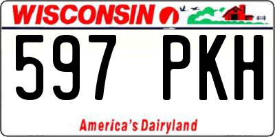 WI license plate 597PKH