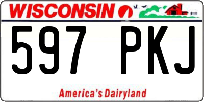 WI license plate 597PKJ