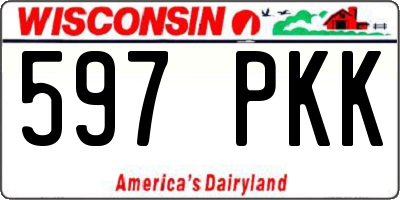 WI license plate 597PKK