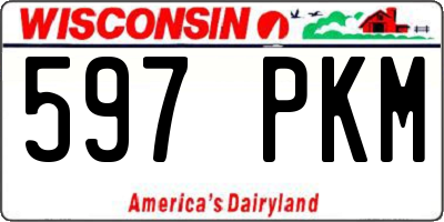 WI license plate 597PKM