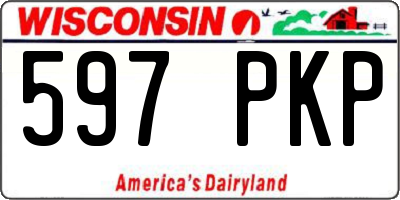 WI license plate 597PKP