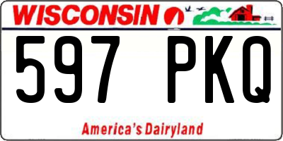 WI license plate 597PKQ