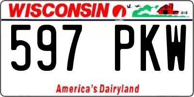 WI license plate 597PKW
