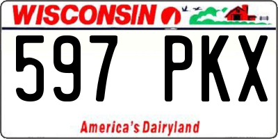 WI license plate 597PKX
