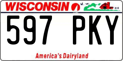WI license plate 597PKY