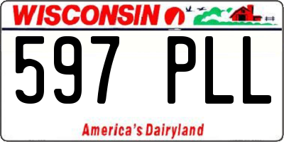 WI license plate 597PLL