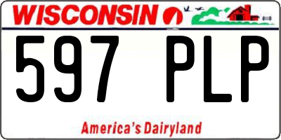 WI license plate 597PLP