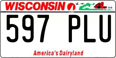 WI license plate 597PLU