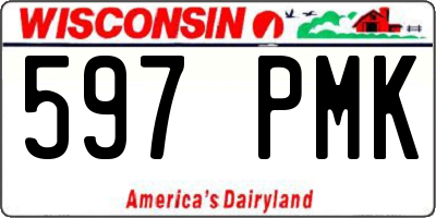 WI license plate 597PMK