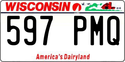 WI license plate 597PMQ