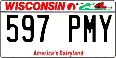 WI license plate 597PMY