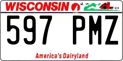 WI license plate 597PMZ
