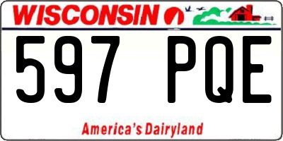WI license plate 597PQE