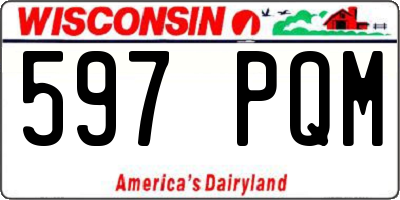 WI license plate 597PQM