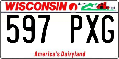 WI license plate 597PXG