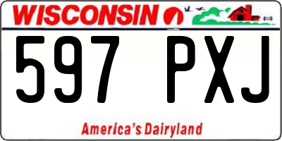 WI license plate 597PXJ