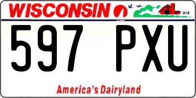WI license plate 597PXU