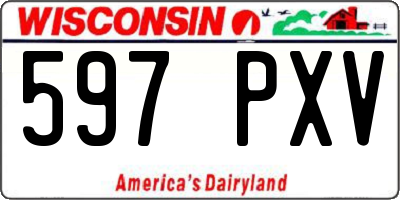 WI license plate 597PXV