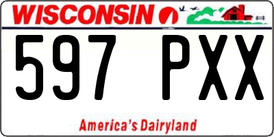 WI license plate 597PXX