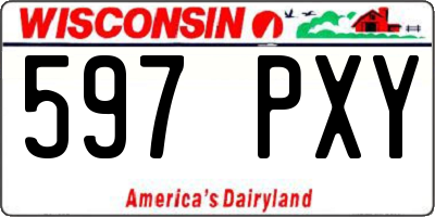 WI license plate 597PXY