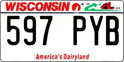 WI license plate 597PYB