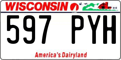 WI license plate 597PYH