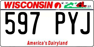 WI license plate 597PYJ