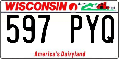 WI license plate 597PYQ