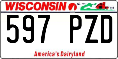 WI license plate 597PZD