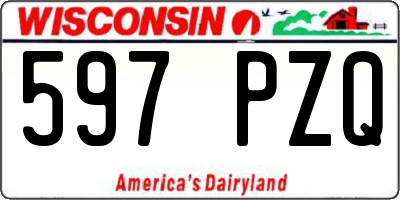 WI license plate 597PZQ