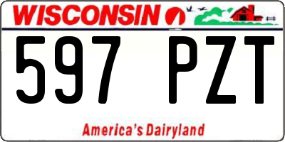 WI license plate 597PZT
