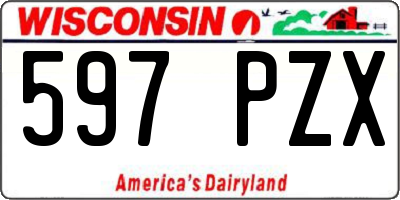 WI license plate 597PZX
