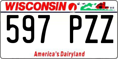 WI license plate 597PZZ