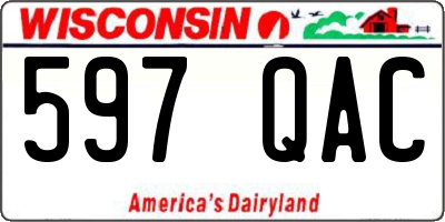WI license plate 597QAC