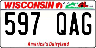 WI license plate 597QAG