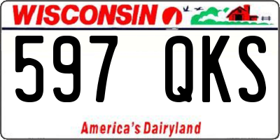 WI license plate 597QKS