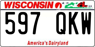 WI license plate 597QKW